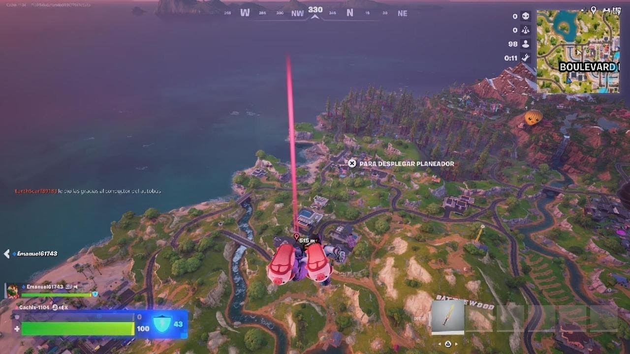 Fortnite tratando de ganar