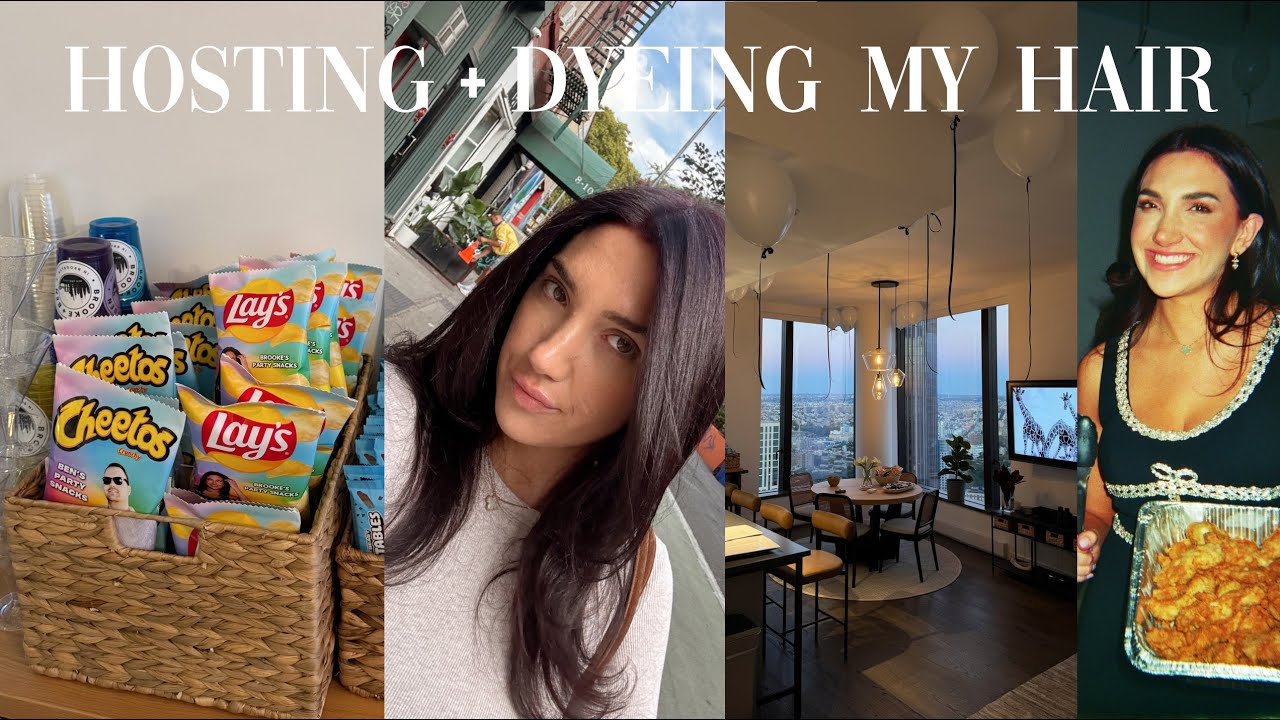 WEEKEND IN MY LIFE in NYC: hosting my housewarming party, dyeing my hair red + bookstore shopping