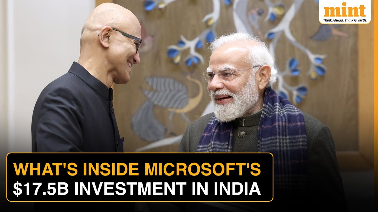 Microsoft's $17.5B Mega Deal: Satya Nadella Meets PM Modi, Announces India-Focused AI Investments