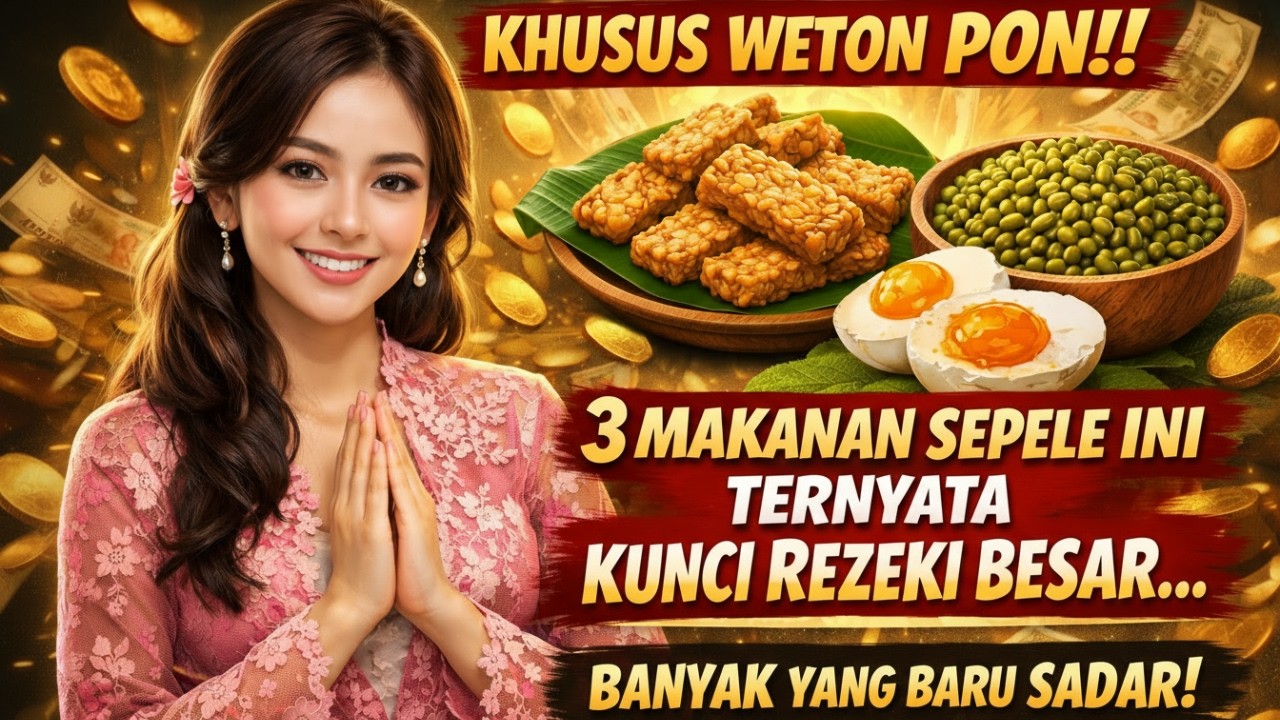KHUSUS WETON PON!! 3 MAKANAN SEPELE INI TERNYATA KUNCI REZEKI BESAR!! BANYAK YANG GAK SADAR!!