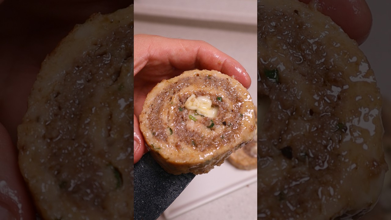 [Нөхрийн хоол] Шаржигнуур гоймонтой цезарь салат+Мөөгтэй крем соустай ороомог