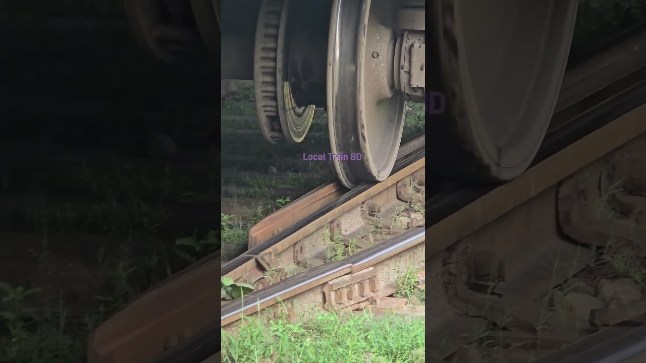 Wheels passed check rail and turnout crossover flange. #train #shorts #railway