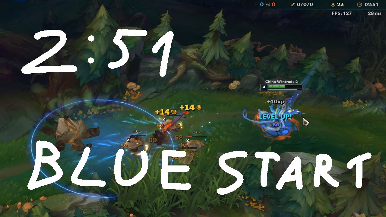Twitch jungle 2:51 Blue start (2 smites)
