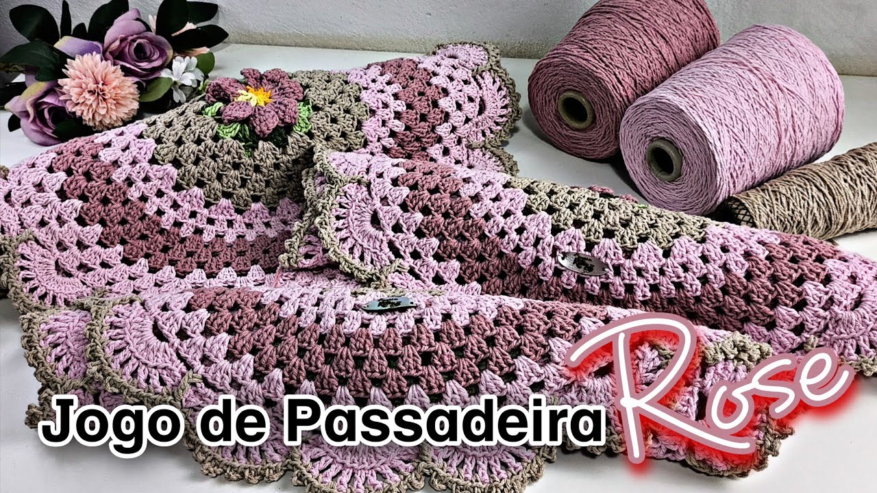 JOGO DE PASSADEIRA ROSE ESSA COMBINAÇÃO FICOU PERFEITA! 
