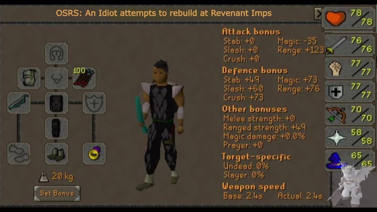 OSRS: An Idiot attempts to rebuild at Revenant Imps