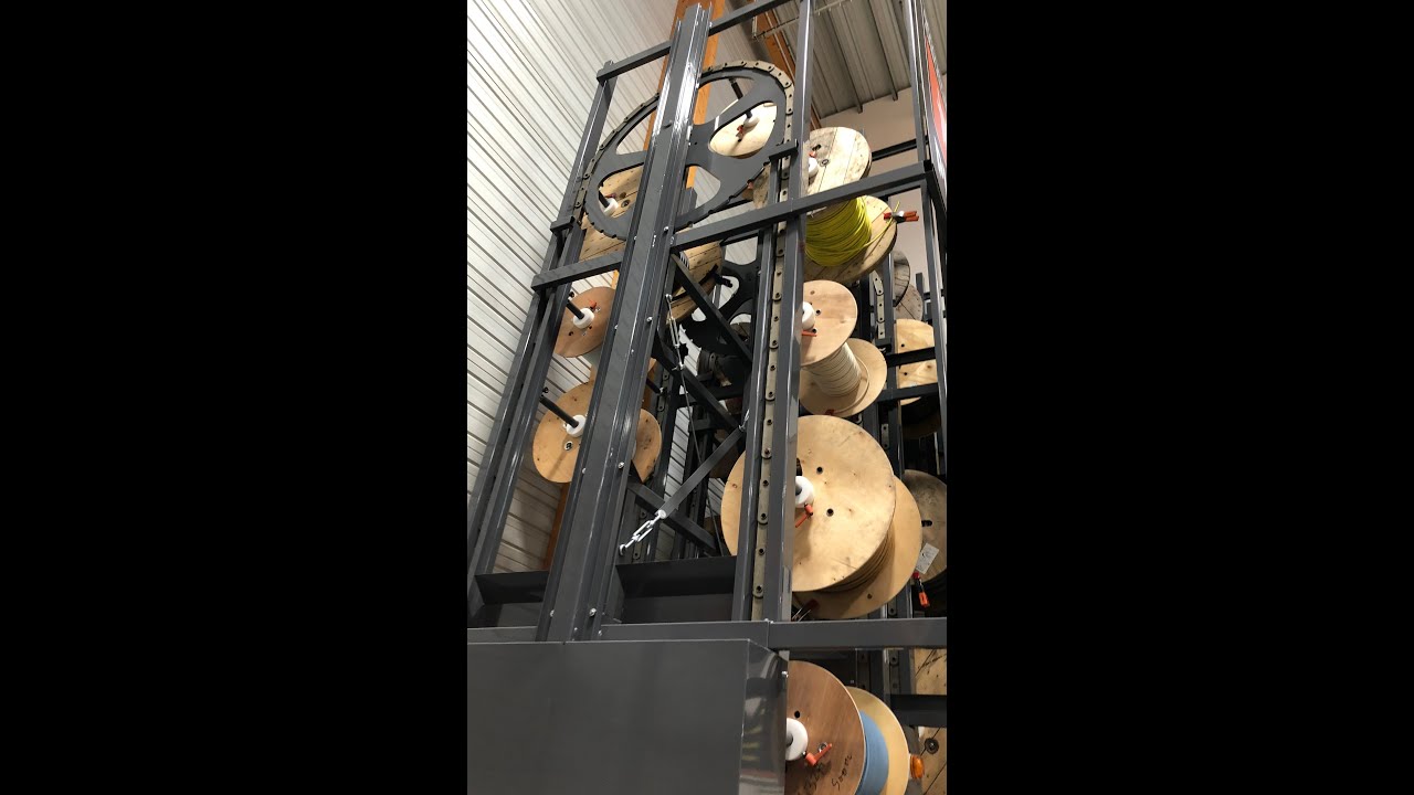 VERTICAL CAROUSEL FOR WIRE CABLE DRUMS SPOOLS -  SYSTEO INDUSTRIE S.A.S