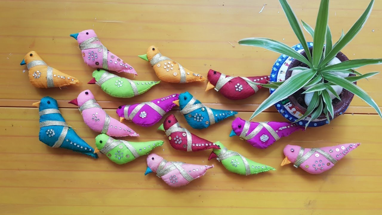 DIY cloth bird/Rajastani bird wall hanging/best out of waste🦜🐦🐤