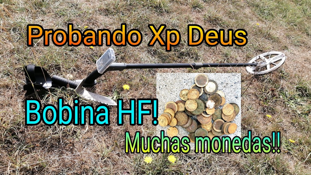 Probando detector Xp Deus bobina HF Elíptica alta frecuencia! DETECTANDO MONEDAS