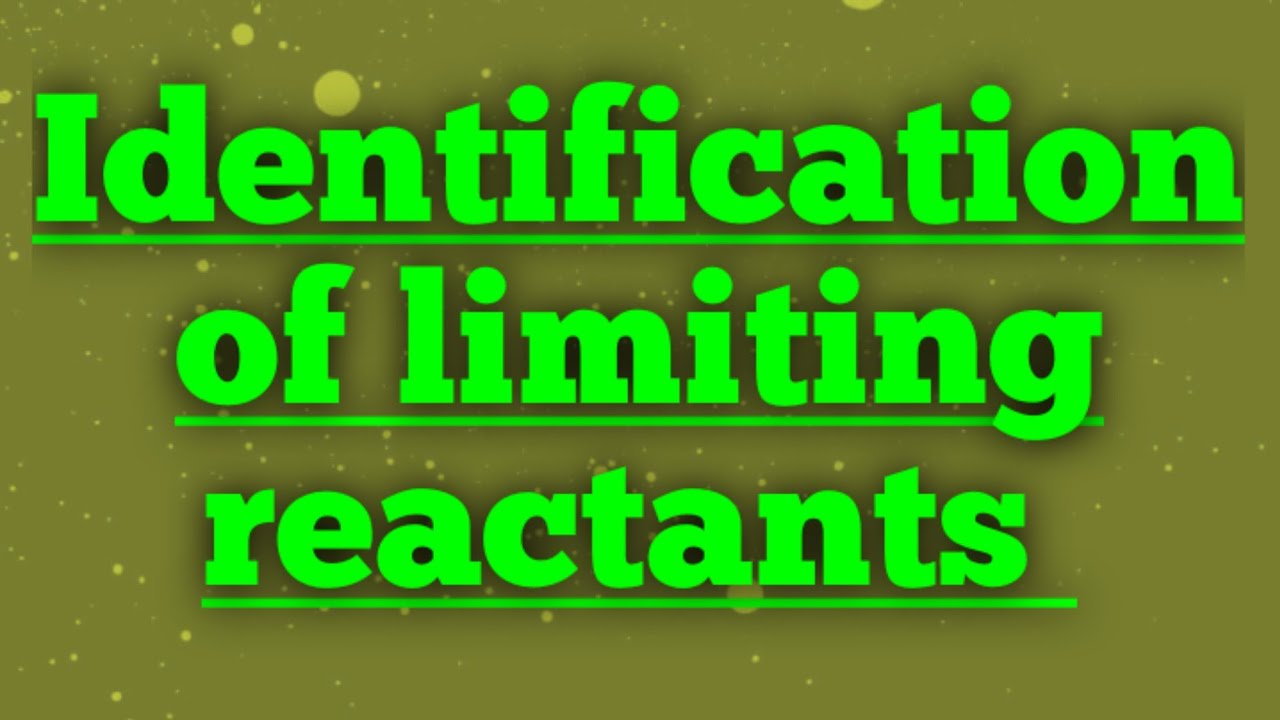 Identification of limiting reactants # Sajjad chemistry point