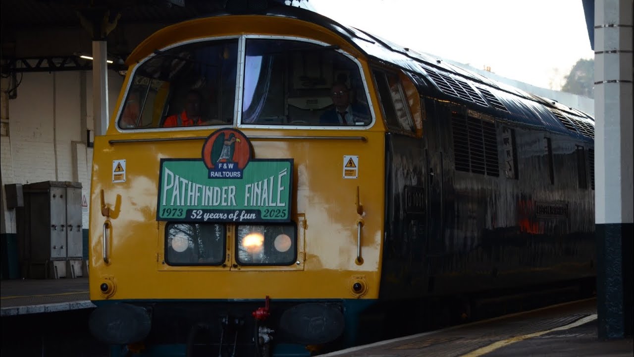 D1001 'Western Pathfinder' (D1015 Western Champion) and 57314 Conwy Castle on the Pathfinder Finale 