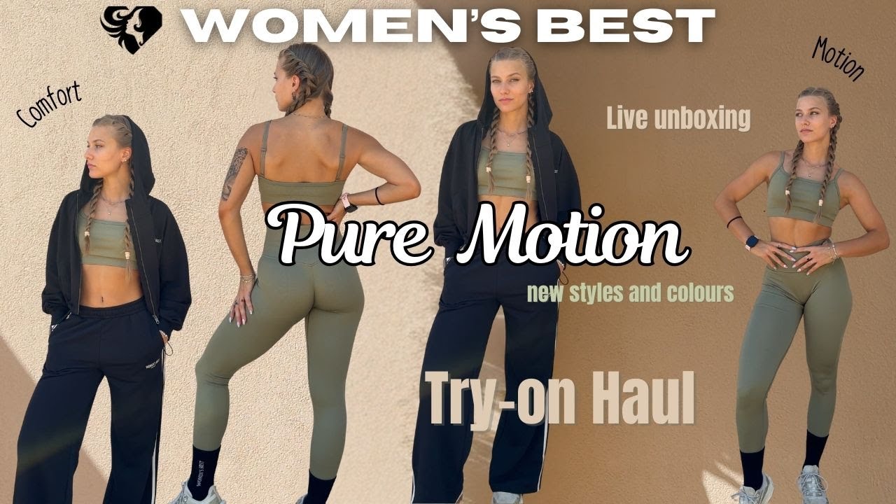 WOMEN'S BEST - PURE MOTION drop | Unboxing on camera and honest fitness try-on haul for girls