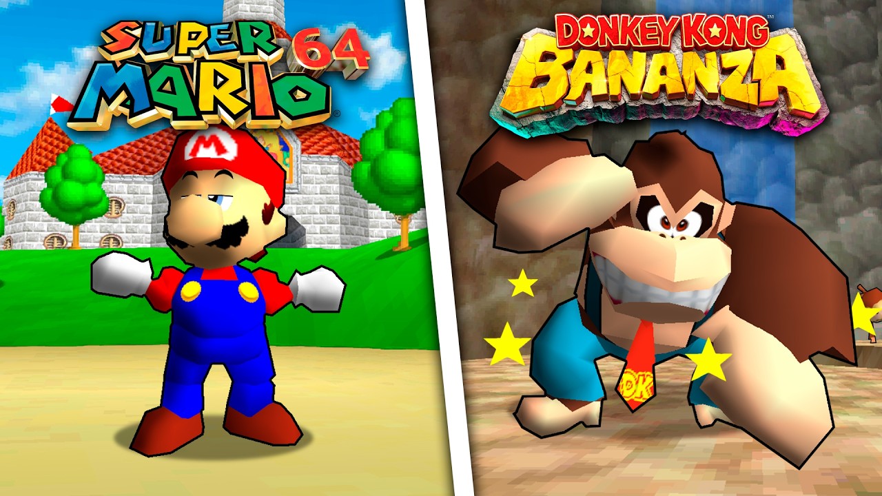MARIO 64 pero con DONKEY KONG BANANZA