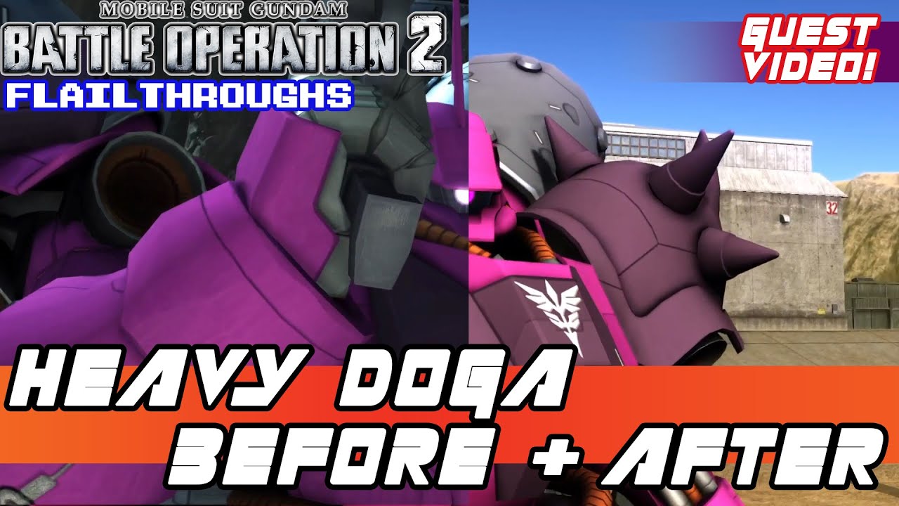 Gundam Battle Operation 2 Double Guest Video! Geara Doga Heavy Arms Type Before & After The Patch