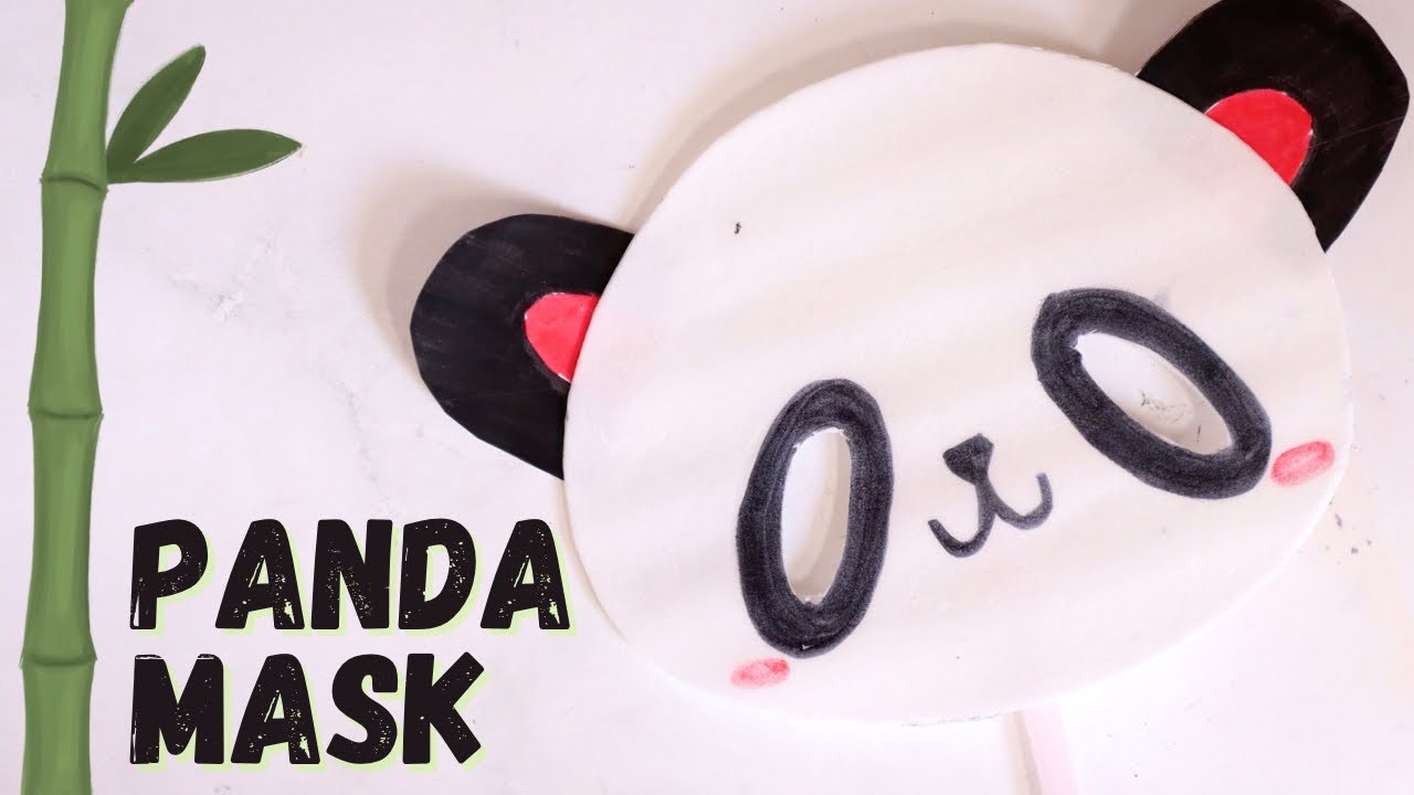Paper plate Panda Mask | DIY Panda mask