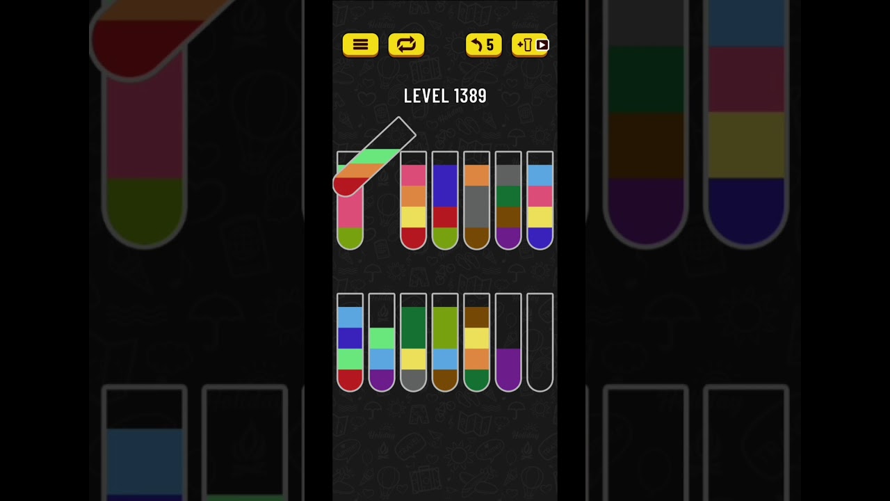 Water sort puzzle level 1389