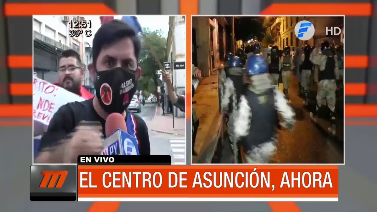 Así está el centro de Asunción