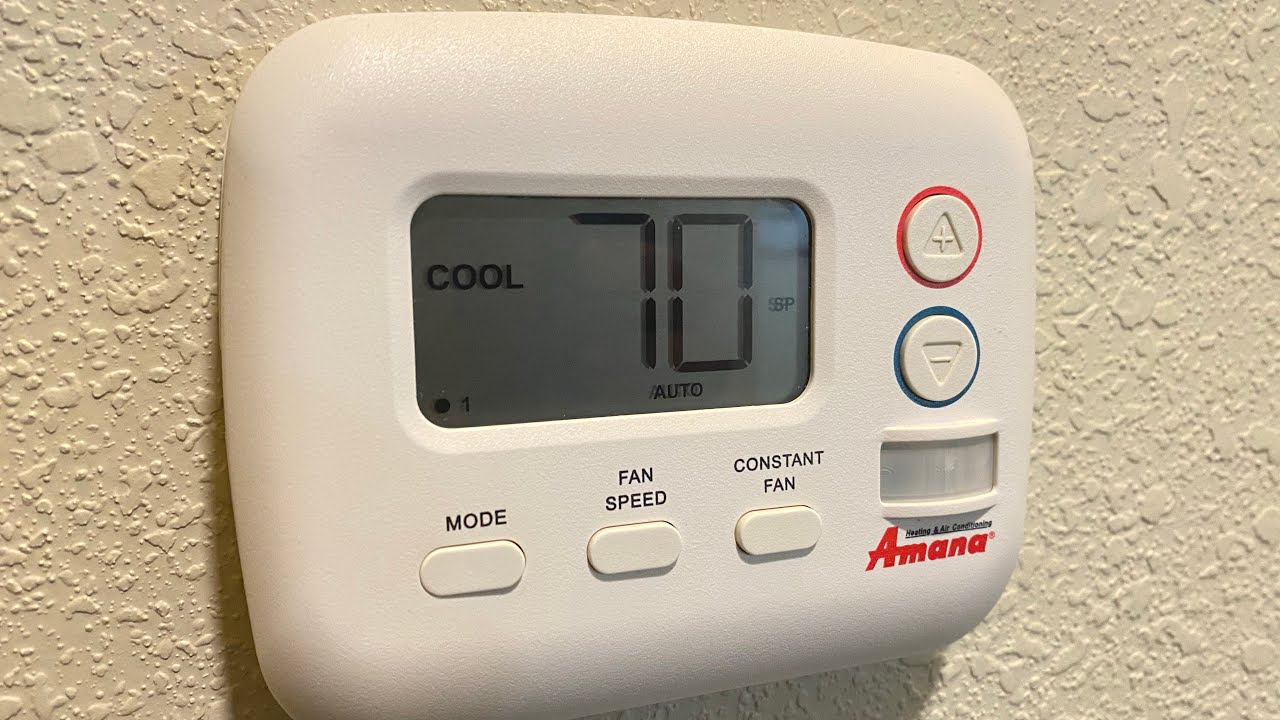 Amana branded thermostat HIE override.
