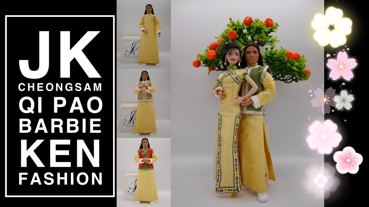 JK Handmade Barbie & Ken Dolls Fashion ~ JK Cheongsam QiPao Fashion
