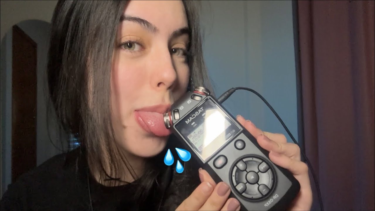 ASMR- SONS DE BOCA E DEDOS NO MICROFONE NOVO! TASCAM DR05X 
