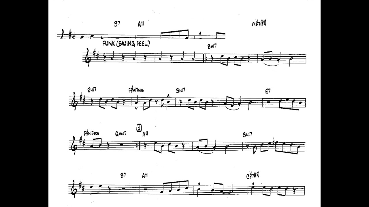 III. Funky - 15 Easy etude - Bob Mintzer for Eb. Saxophone