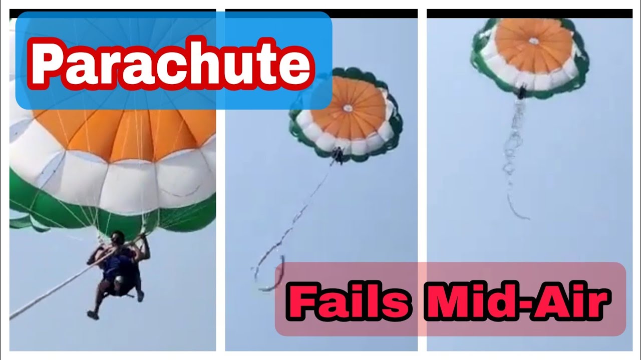 Parachute Accident Diu Island, Nagwa/Nagoa Beach #lyvshots #paragliding #parachute