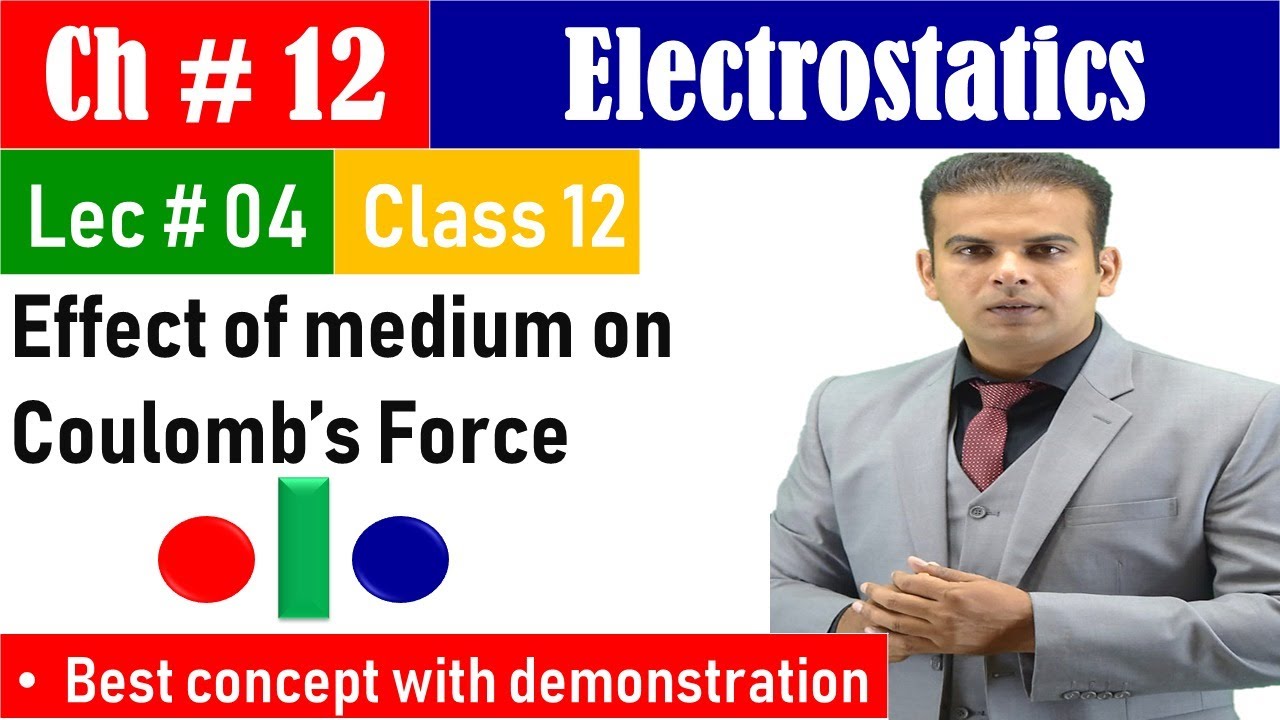Electrostatics |Effect of medium on Coulomb's Constant k in Urdu & Hindi - Physics Class 12