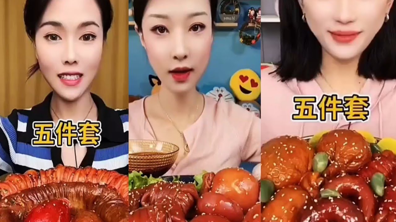 Part ( 15 ) [ MUKBANG ASMR] Spicy Chicken Pork 🍜 with 3x Spicy Lots of Food Pork Belly 😱
