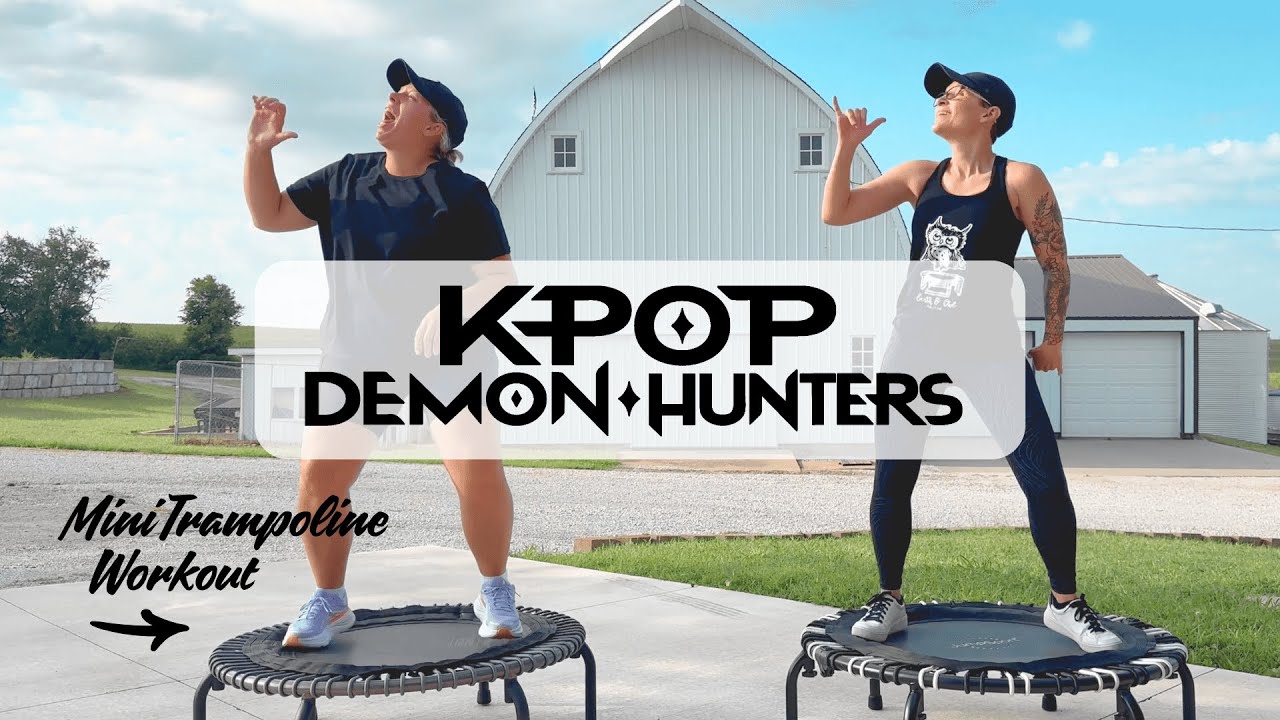 K-Pop Demon Hunters Rebounder Workout | Mini Trampoline Cardio Routine