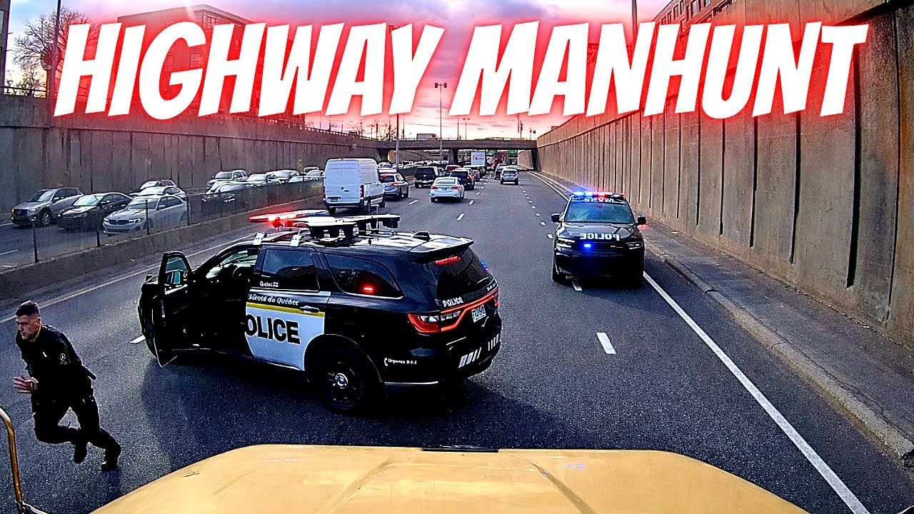 Wild Highway Foot Chase - Bad drivers & Driving fails -learn how to drive 