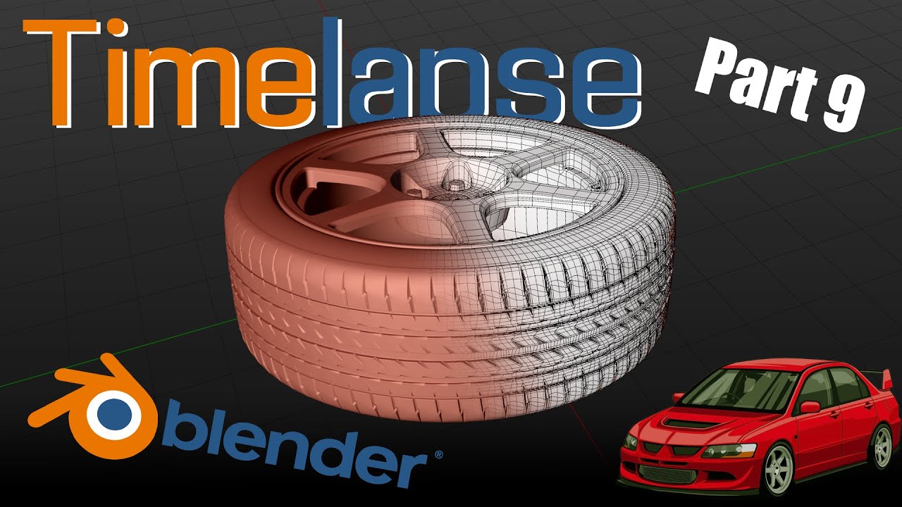 Mitsubishi Evo 8 | Part 9 | Car Tire Modeling | Blender 3D Timelapse