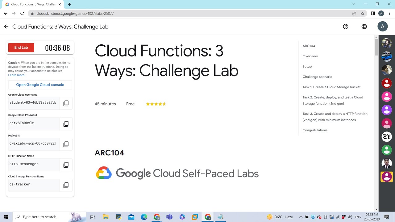 Cloud Functions: 3 Ways: Challenge Lab #arcade #gcp #qwiklabs #googlecloudplatform #ARC104