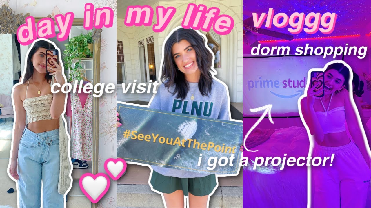 DAY IN MY LIFE - prepping for college, shopping for dorm decor, college visit
