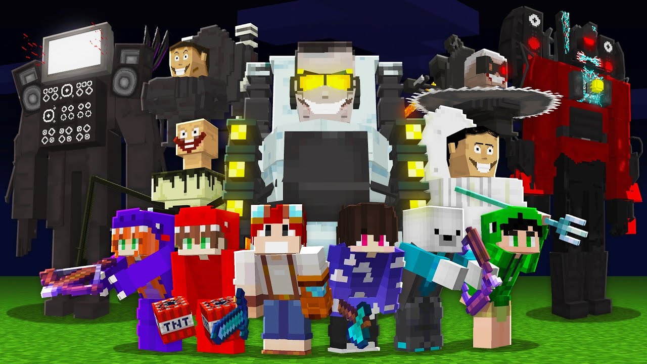 DESAFIEI MEUS AMIGOS A DERROTAREM OS NOVOS SKIBIDIS DO MINECRAFT