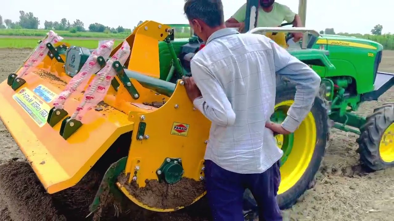 8279597095 📞7906471098 #param #rotavator ka Aaj gile khet mai kiya demo bilkul load free hai