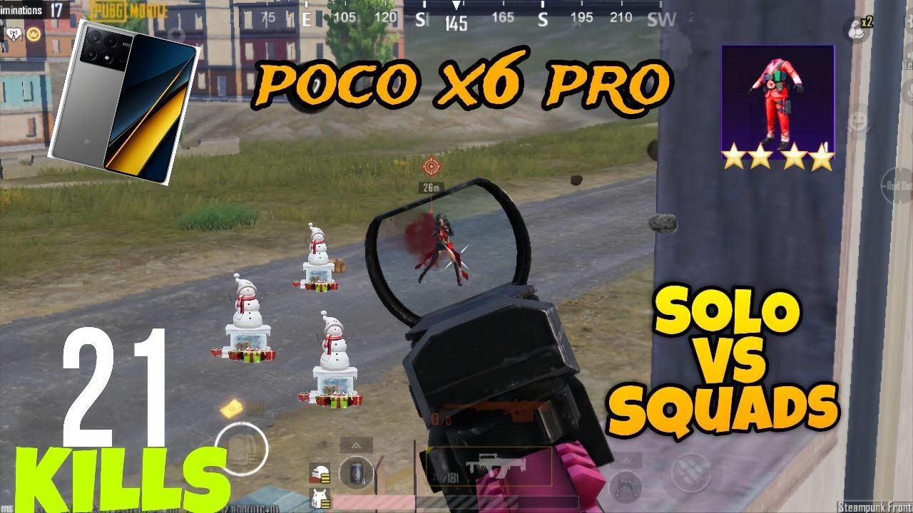 Insane PUBG Mobile on POCO X6 Pro 🔥 | SOLO vs SQUAD 🔥 21 KILLS!