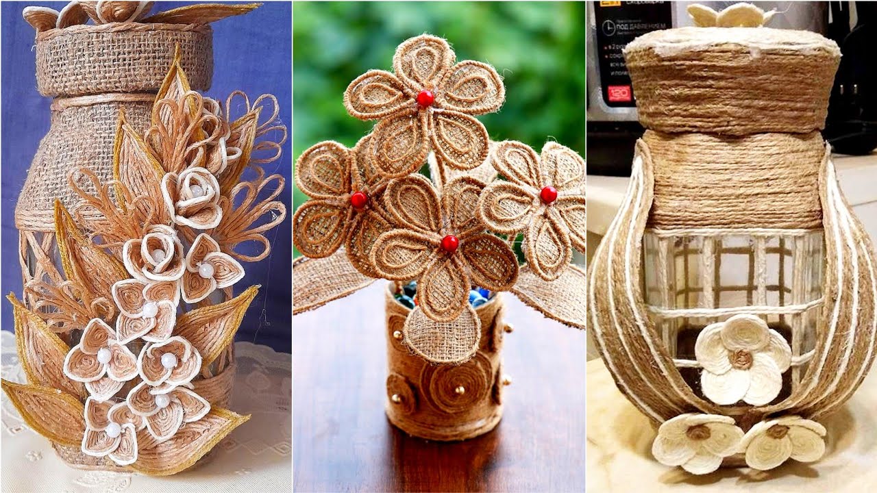 Amazing Jute Rope Bottle Craft Ideas for Home DecorationBeautiful Handmade Jute Bottle Decor Ideas