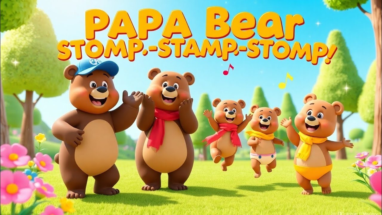 🐻 Papa Bear, Stomp-Stomp-Stomp! | Bear Family Dance Song for Kids | Zippity #kidssongs