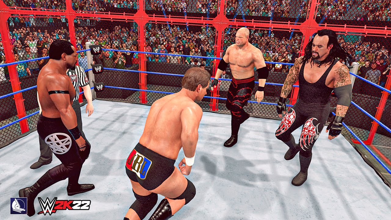 WWE 2K22 Brothers of destruction vs The APA Hell in A Cell Match!