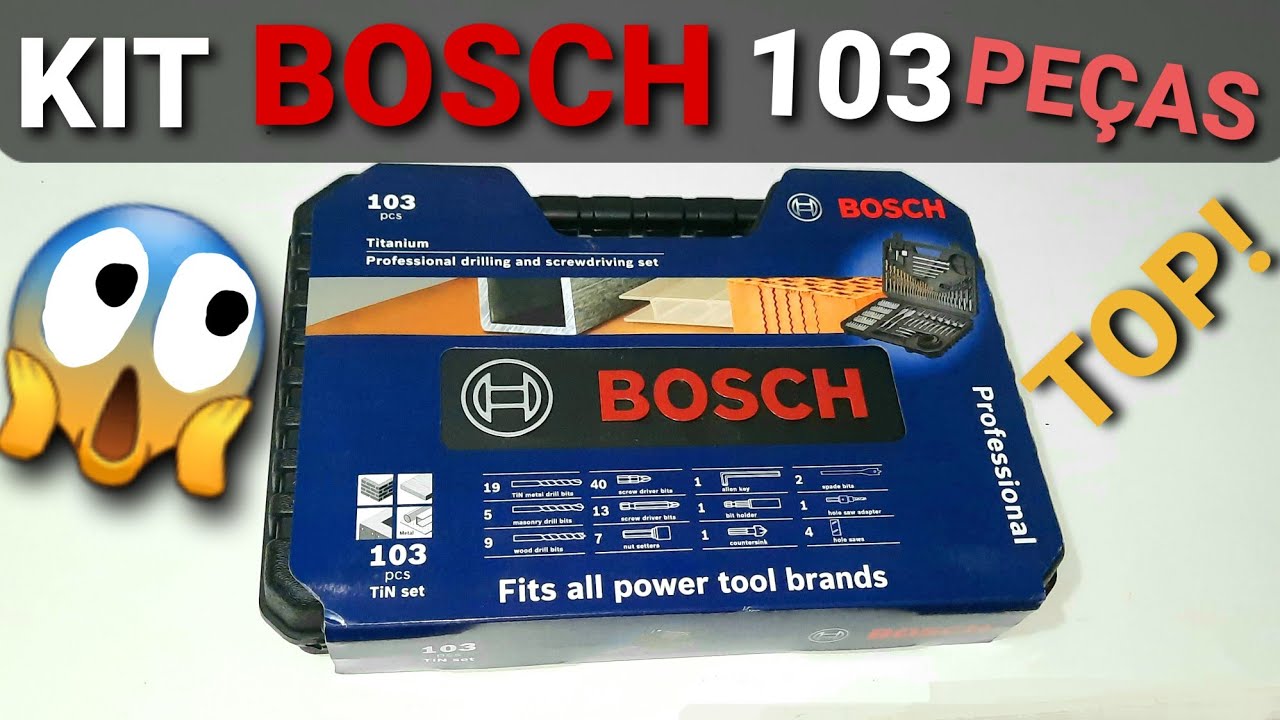 UNBOXING KIT BOSCH 103 PEÇAS