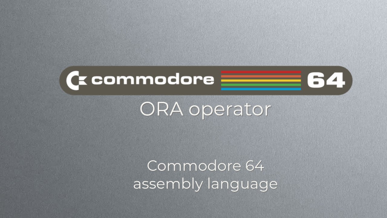 ORA operator for Commodore64 assembly language