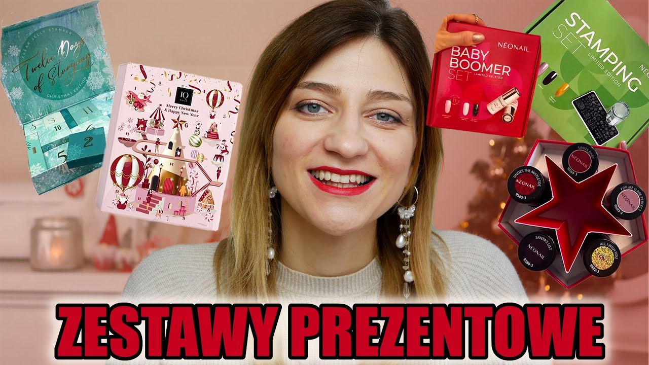 Zestaw prezentowy dla dziewczyny na święta - kosmetyczny kalendarze adwentowe do paznokci - nowości