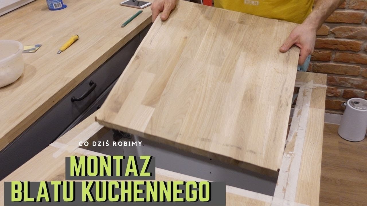 Montaż dębowego blatu. Jak wyciąć otwory pod sprzęty AGD w blacie kuchennym?