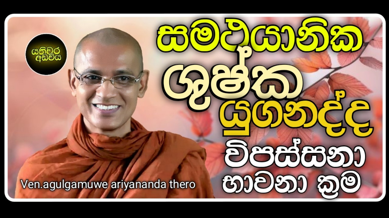46. විපස්සනා භාවනාව වඩන විවිධ ක්‍රම |Ven.agulgamuwe ariyananda thero | Yathiwara adawiya 