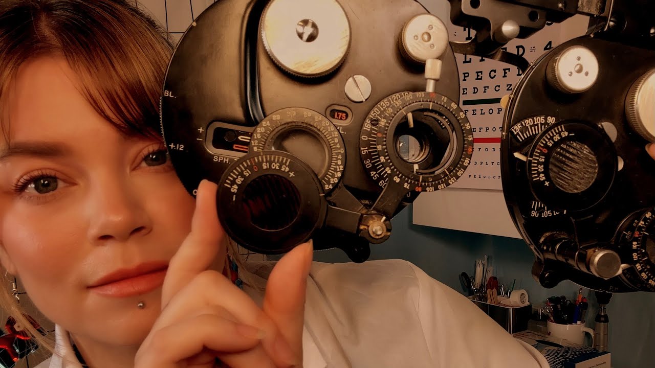 ASMR Eye Exam & Vision Testing | Better 1 Better 2? Lens Flipper, Refraction, Measuring