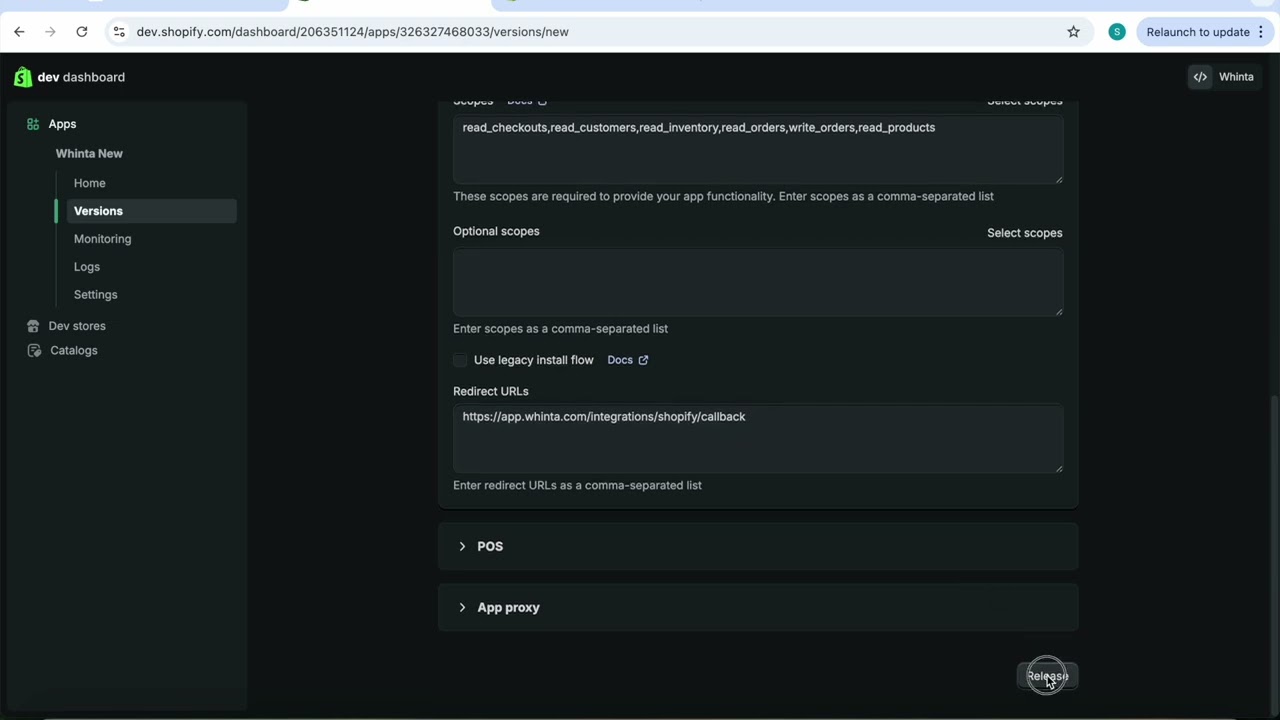 Whinta Shopify Integration Guide | Orders, Abandoned Cart & COD to Prepaid Automation