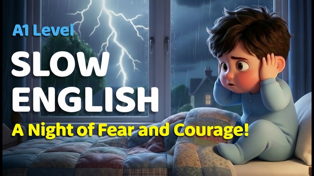 A Night Of Fear And Courage | English Listening Practice for Beginners (A1 Level)