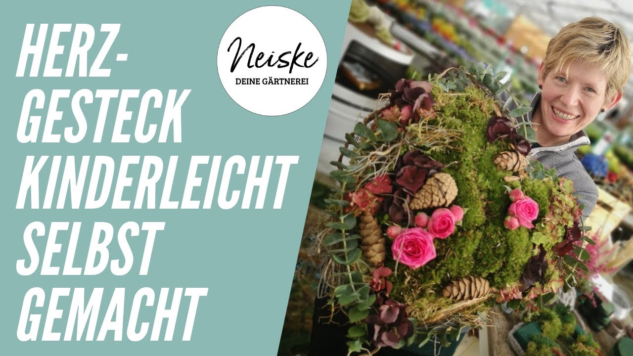 Gestecke selber machen: So machst Du fachmännisch ein Herzgesteck.