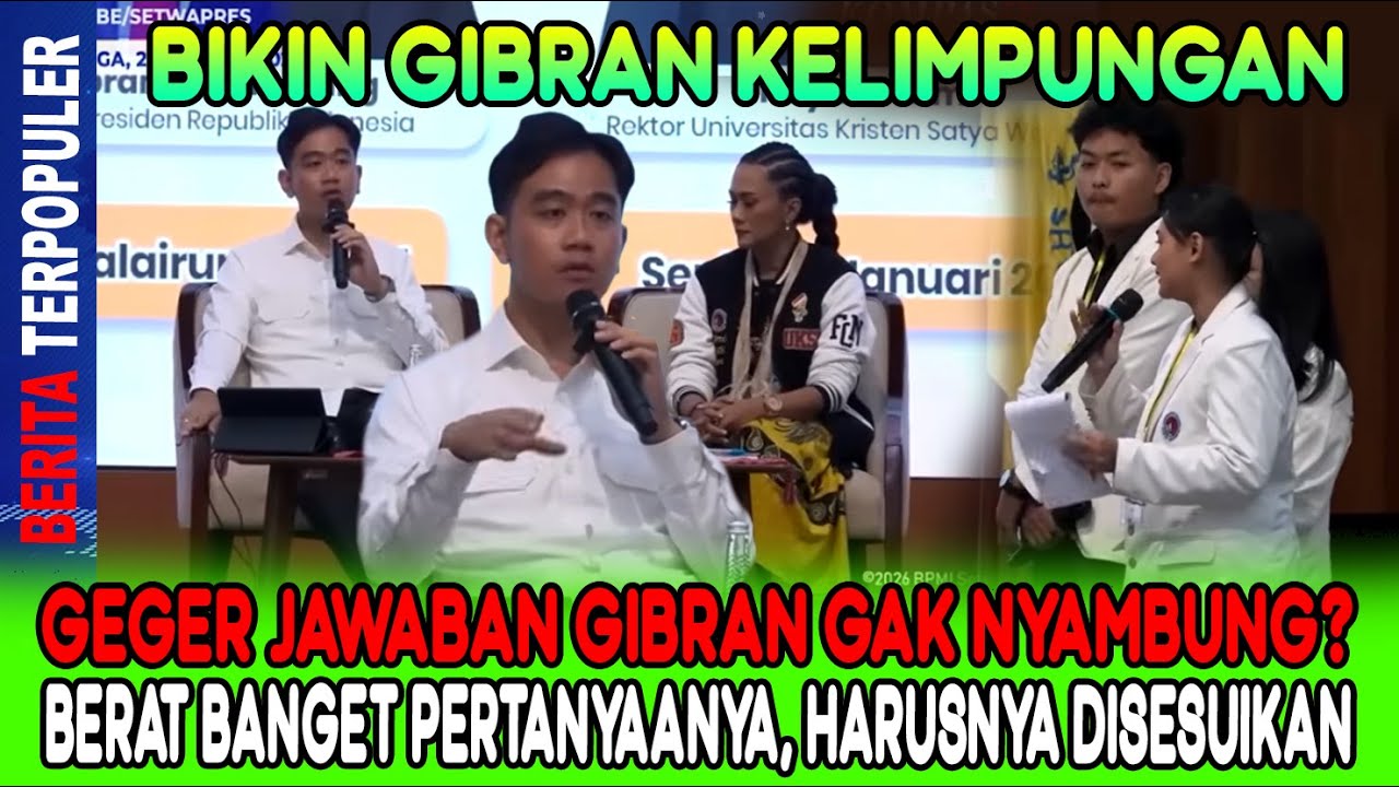 BIKIN GIBRAN KELIMPUNGAN😱…!! GEGER JAWABAN GIBRAN GAK NYAMBUNG? BERAT BANGET PERTANYAANYA.