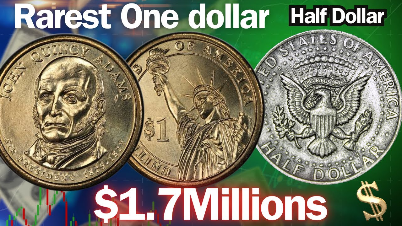 Very Super Rare US John Quincy Adams One Dollar | US Rare Coins | Half Dollar Coin Worth