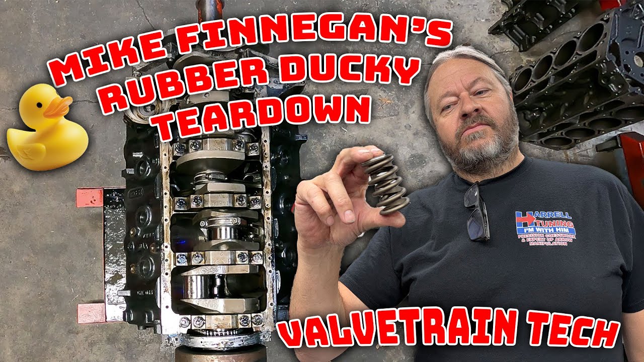 Mike Finnegan's Rubber Ducky engine teardown!  With valvetrain tech.